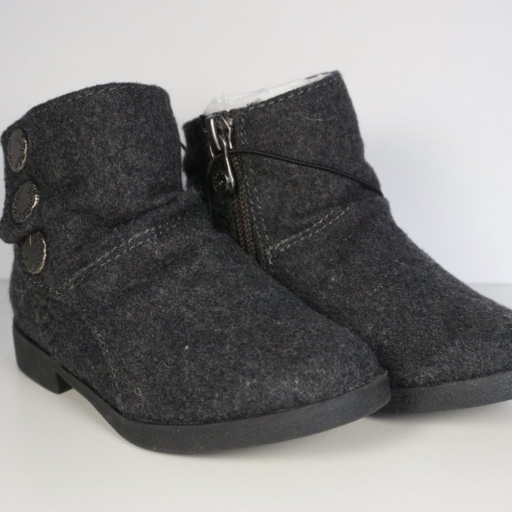 New Blowfish Kids Girls SUGAR-T Slouch Gray Flannel Bootie Shoes SZ 6